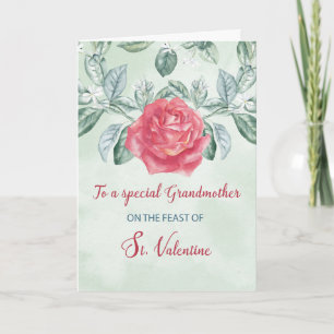 For Grandmother Rose Religious Feast Card