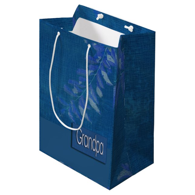 For Grandpa on Father's Day  Medium Gift Bag (Front Angled)