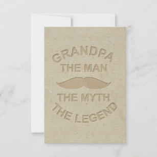 For Grandpa Simulated Embossed Paper Thank You Card