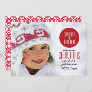 For Grandparents at Christmas Custom Photo Cards