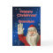 For Grandson, a Santa waving Christmas card