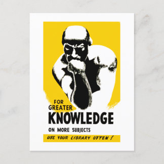 For Greater Knowledge Postcard