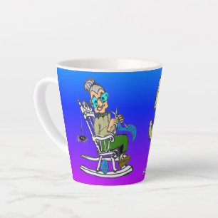For HER 50th Anniversary Blue Purple Latte Mug