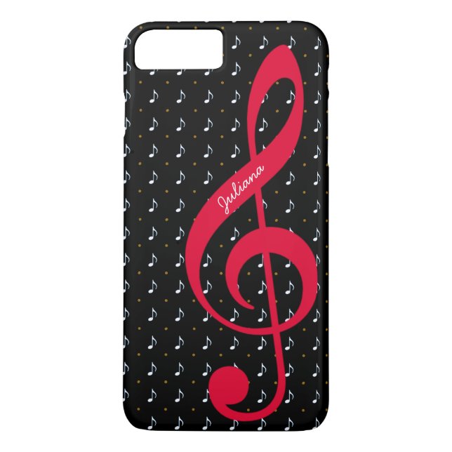 for her a personalised treble clef music Case-Mate iPhone case (Back)
