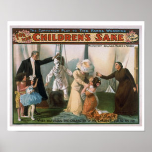 For Her Children's Sake Vintage Theatre Poster