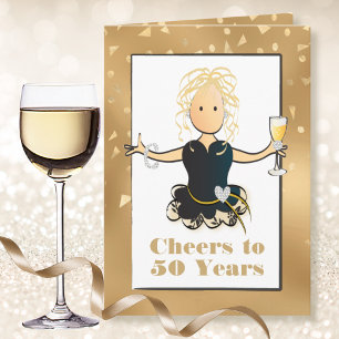 For Her Funny Sassy Glamourous 50th Birthday Card