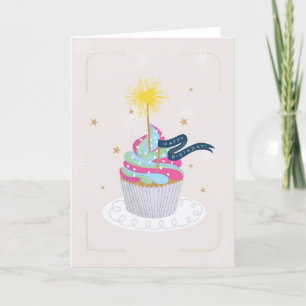 For Her Modern Cupcake Birthday Card