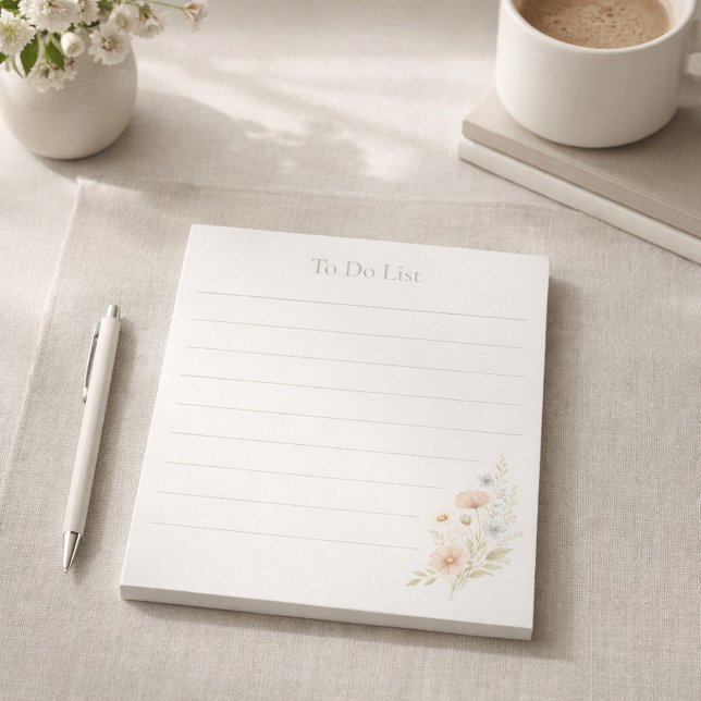 For Her Personalized Wildflower To-Do List Notepad (Creator Uploaded)