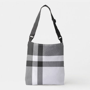 For Her Simple Modern Black & White Unique Chic Crossbody Bag