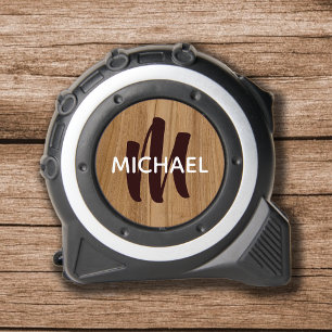 for him a Rustic Wood Monogrammed 1