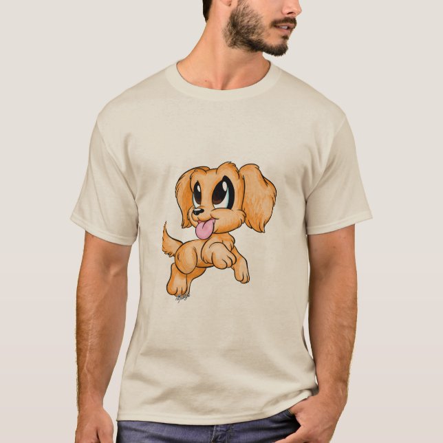 For Him: Golden Retriever Dog Art Men's T-shirt (Front)