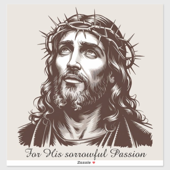 For His sorrowful Passion - Portrait of Jesus (Sheet)