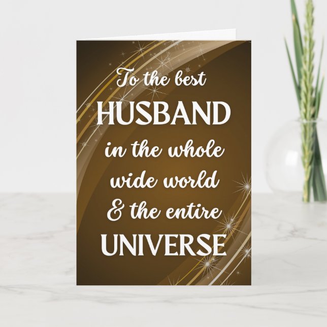 For Husband Father's Day Universe Theme Card (Front)