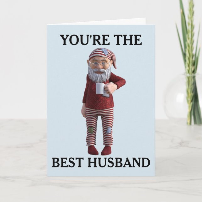FOR HUSBAND GNOME ELF CHRISTMAS CARD (Front)