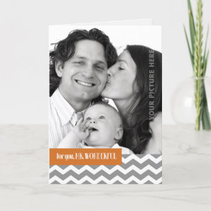 For Husband on Father's Day Custom Photo Card