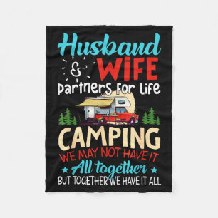 For Husband Wife Camping Partners Life Fleece Blanket