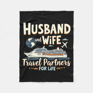 For Husband Wife Travel Partners Life Fleece Blanket