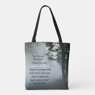 For I Know the Plans I Have, Scripture Jeremiah 29 Tote Bag