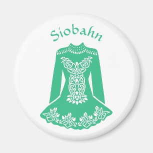 For Irish Dancers Green Dancing Dress Personalised Magnet