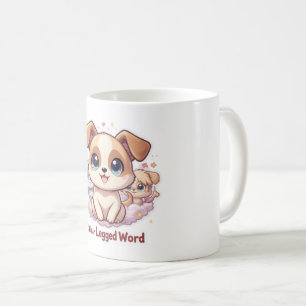 “For Is a Four-Legged Word” Cute Puppy Coffee Mug