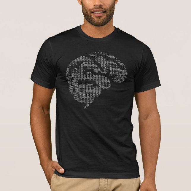 For IT Geek with technical brain filled with 1 & 0 T-Shirt (Front)