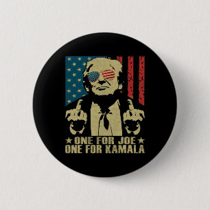 For Joe One For Kamala Funny Trump 2024  6 Cm Round Badge