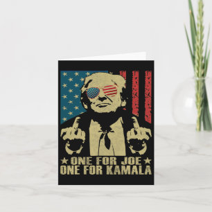 For Joe One For Kamala Funny Trump 2024  Card