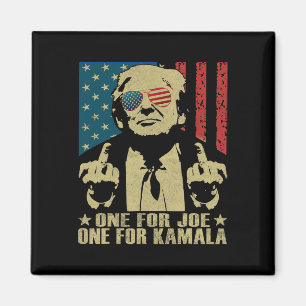 For Joe One For Kamala Funny Trump 2024  Magnet
