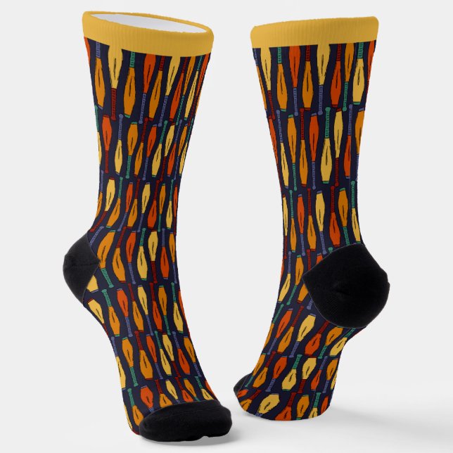 For Juggler Juggling Clubs Patterned Socks (Angled)