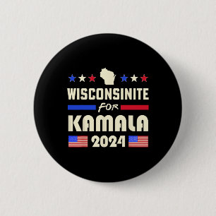 For Kamala 2024 Patriotic Democrats Campaign  6 Cm Round Badge