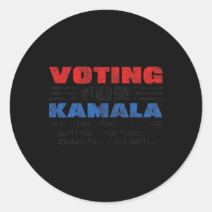 For Kamala After Dropping Joe Biden Trump 2024 Wom Classic Round Sticker