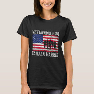 For Kamala Harris 2024 Election Usa Flag Military T-Shirt
