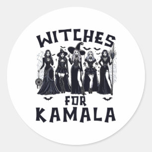 For Kamala Harris Election 2024 Halloween Classic Round Sticker