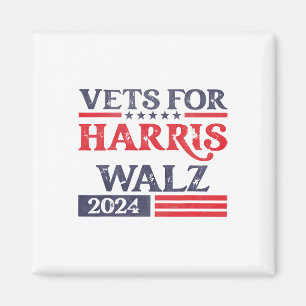 For Kamala Harris Tim Walz Veterans For Harris Magnet