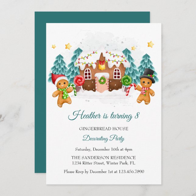 For Kids Christmas Decoration Birthday Party Invitation (Front/Back)