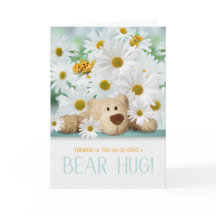 for Kids Sympathy Teddy Bear Hug and Daisies