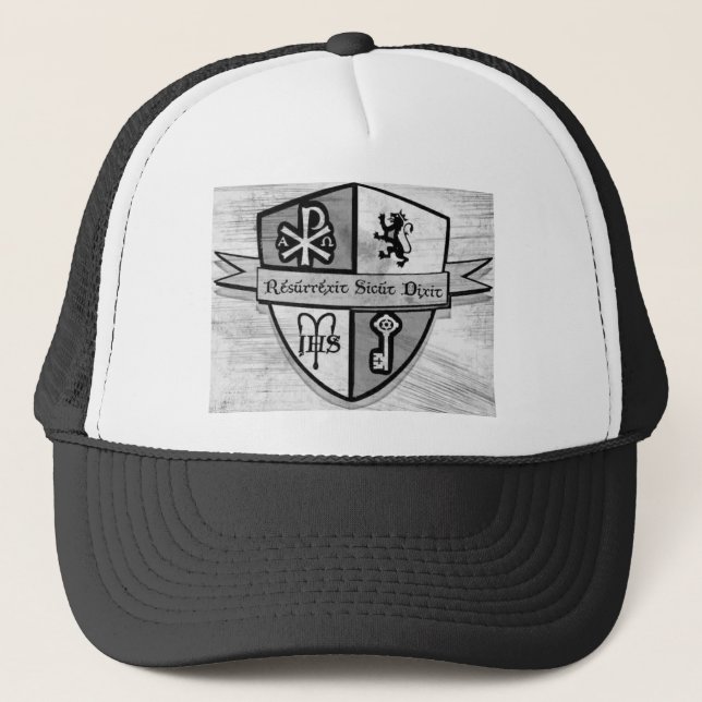 For King and Country Black and White Logo Trucker Hat (Front)