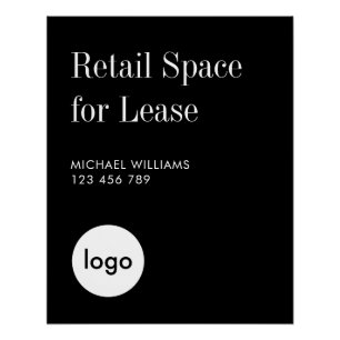 For Lease Real Estate Commercial Property Business Poster