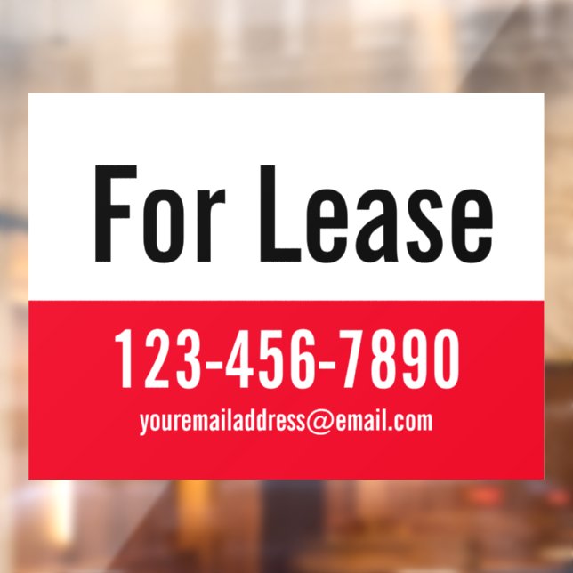 For Lease Red White and Black Text Phone Number (Sheet 2)