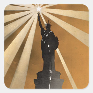 For Liberty's Sake ~ Enlist in the Navy Square Sticker