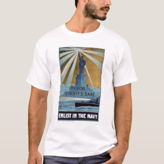 For Liberty's Sake, Enlist in the Navy (US02181A) T-Shirt