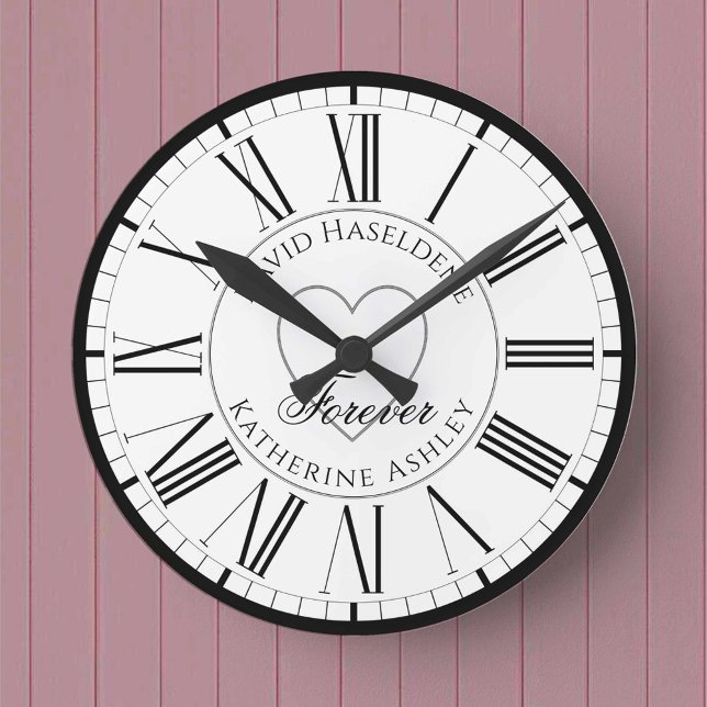 For Lovers in Love - a Forever Personalised Round Clock (Creator Uploaded)