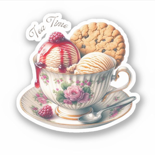For Lovers of Teacups and Ice Cream, Funny (Front)