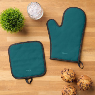 For Lovers of Teal Oven Mitt & Pot Holder Set