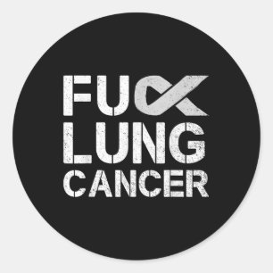 For Lung Cancer Awareness Month Support Ribbon War Classic Round Sticker