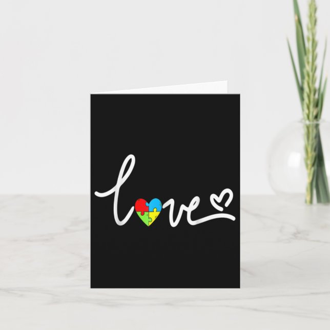 For Men Women Autism Awareness Tee Plus Size  Card (Front)