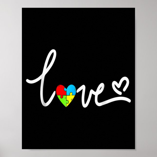 For Men Women Autism Awareness Tee Plus Size  Poster (Front)