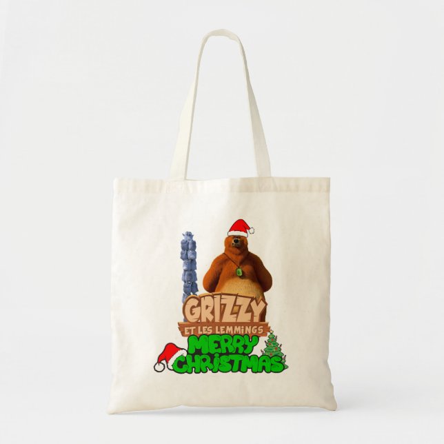 For Men Women Christmas Grizzy And The Lemmings Aw Tote Bag (Front)