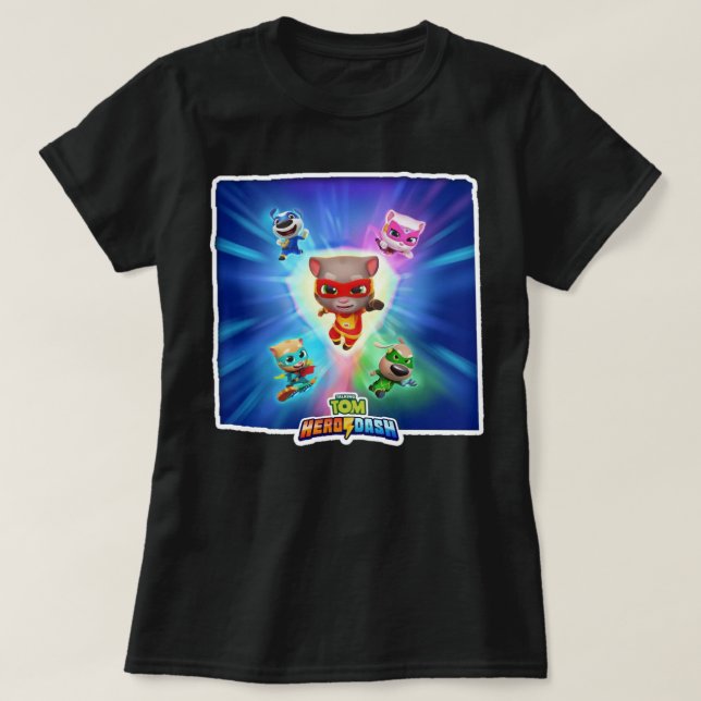 For Mens Womens Talking Tom Heroes Gifts Movie Fan T-Shirt (Design Front)