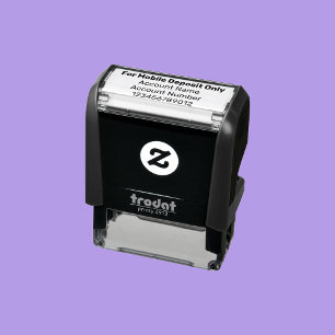 For Mobile Deposit Only Account Name and Number Self-inking Stamp
